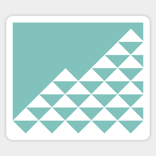 Abstract geometric pattern - blue and white. Sticker